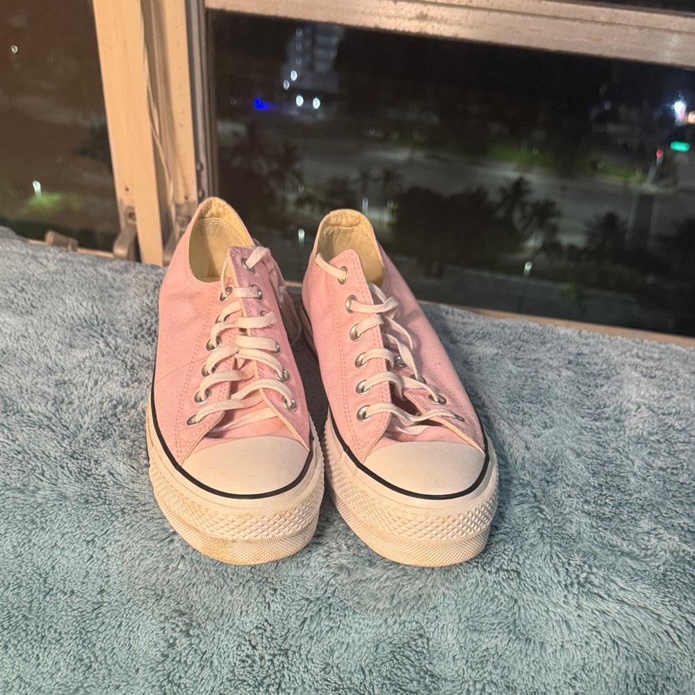 Converse Light Pink Canvas Sneakers